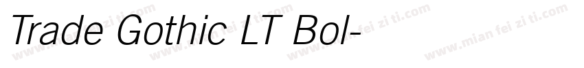 Trade Gothic LT Bol字体转换